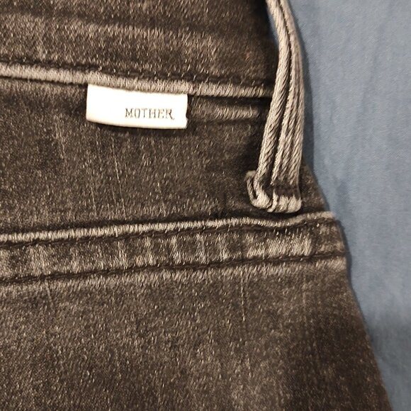 MOTHER The Ditcher Zip Ankle Jeans Womens 28, Smoking Section Black - Picture 2 of 10